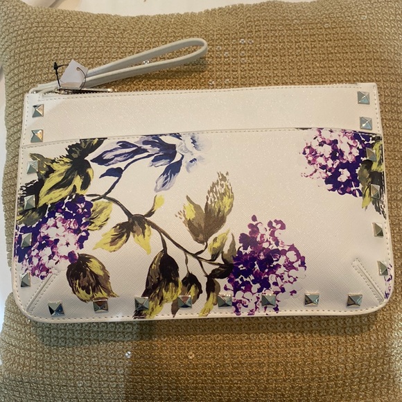 White House Black Market floral clutch!